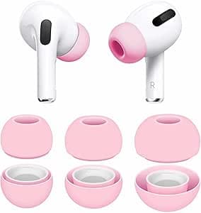 3 pares compatibles con AirPods Pro 1st 2nd Ear Tips Buds, pequeños, medianos y grandes, 3 tamaños de goma de silicona para auriculares, accesorios de gel compatibles con AirPods Pro 2 y 1st - S/M/L,
