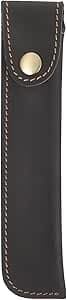 jojofuny Estuche para Bolígrafo Estilográfica de Cuero Genuino Negro, Funda Individual Vintage para Bolígrafos, Protector Portátil para Uso Diario en Oficina y Escuela
