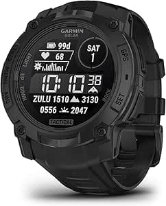 Garmin Instinct 3 – Tactical Edition es un smartwatch Resistente con GPS diseñado para Las misiones más exigentes, con Carga Solar, un Bisel Reforzado con Metal y Funciones tácticas específicas.