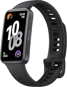 HUAWEI Band 10 Smartwatch, Monitoreo Deportivo con IA, Monitoreo de sueño avanzado, Asistente de Bienestar Emocional, Carga rápida, Compatible con iOS y Android, Negro Polimero