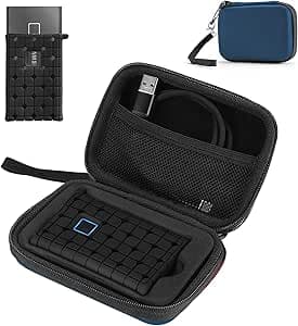 ProCase Estuche Compatible con Samsung T7 Touch Portable SSD 500Gb 1TB 2TB, Hard EVA Carrying Case Antigolpes Portable para Almacenar Disco Duro Samsung T7 Touch -Marino