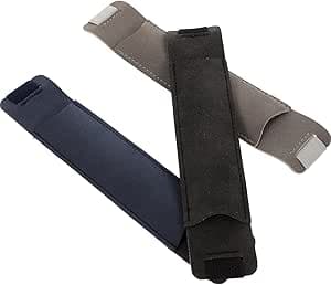 Lurrose Fundas de Cuero Pu Vintage para Bolígrafos Banda Elástica, Juego de 3 Piezas (negro, Gris, Azul Marino), Portalápices Retro para Cuadernos, Estuches Prácticos y Protectores