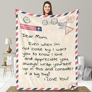 UFOORO - Manta de franela súper suave para el día de la madre, regalo de aniversario de cumpleaños para mamá, regalo de cumpleaños para mamá de la hija, manta de franela súper suave para cama, sofá,