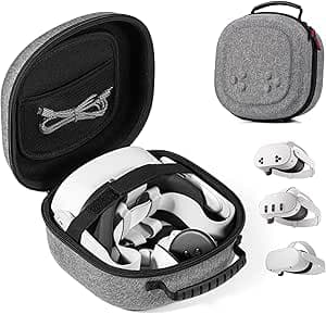 Funda de transporte para Meta Quest 3S y Quest 3, bolsa compacta de almacenamiento de realidad virtual espacial para Oculus Quest 3S/3/2, empuñaduras para driver de tienda, accesorios